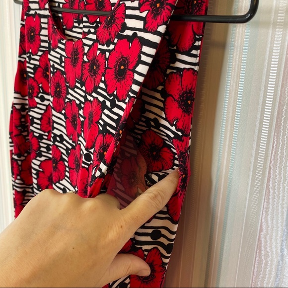 Tommy Hilfiger Floral Pink Black Sleeveless Dress - Picture 5 of 7